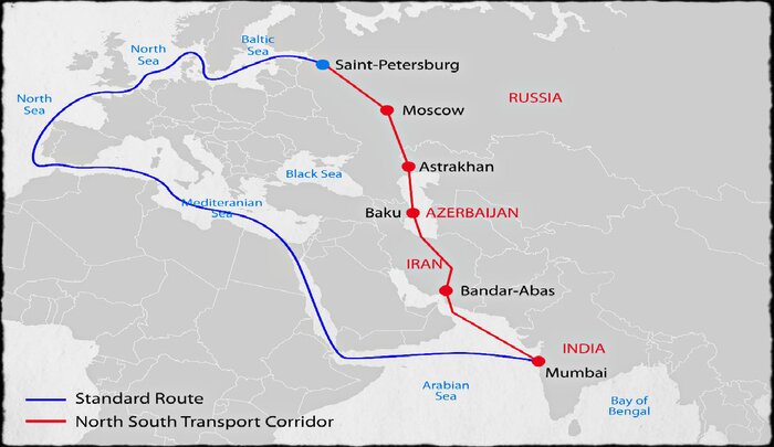 روسیه و ایران در حال ایجاد یک مسیر تجاری جدید بین قاره‌ای