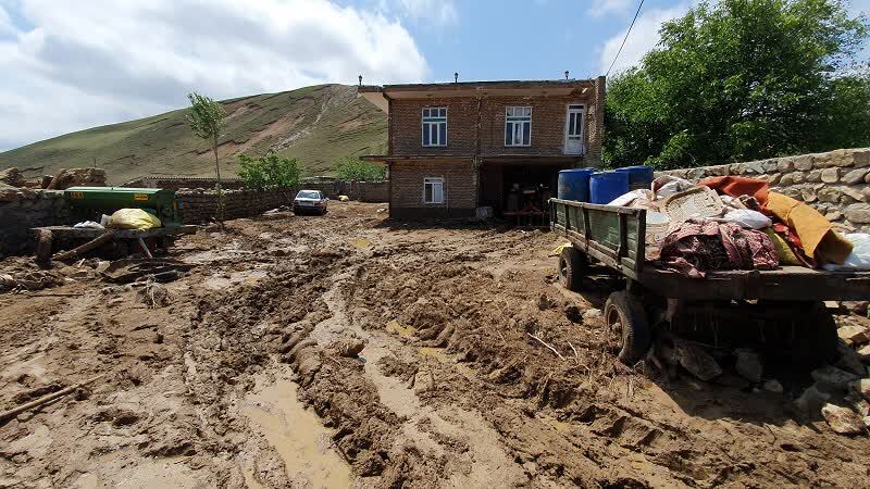 ده ها واحد مسکونی ۳۵ روستای گرمی در سیل آسیب دید