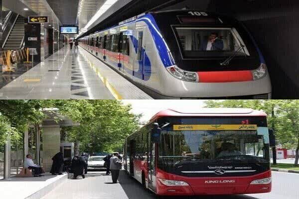خدماتدهی مترو و خطوط brt تبریز چهارم و پنجم آذر رایگان شد