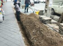 احداث شبکه آب خام در خیابان‌های منجم و حجتی با پیشرفت ۶۰ درصدی